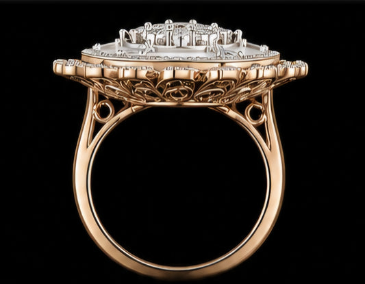 Celestial Mother-of-Pearl Diamond Statement Ring