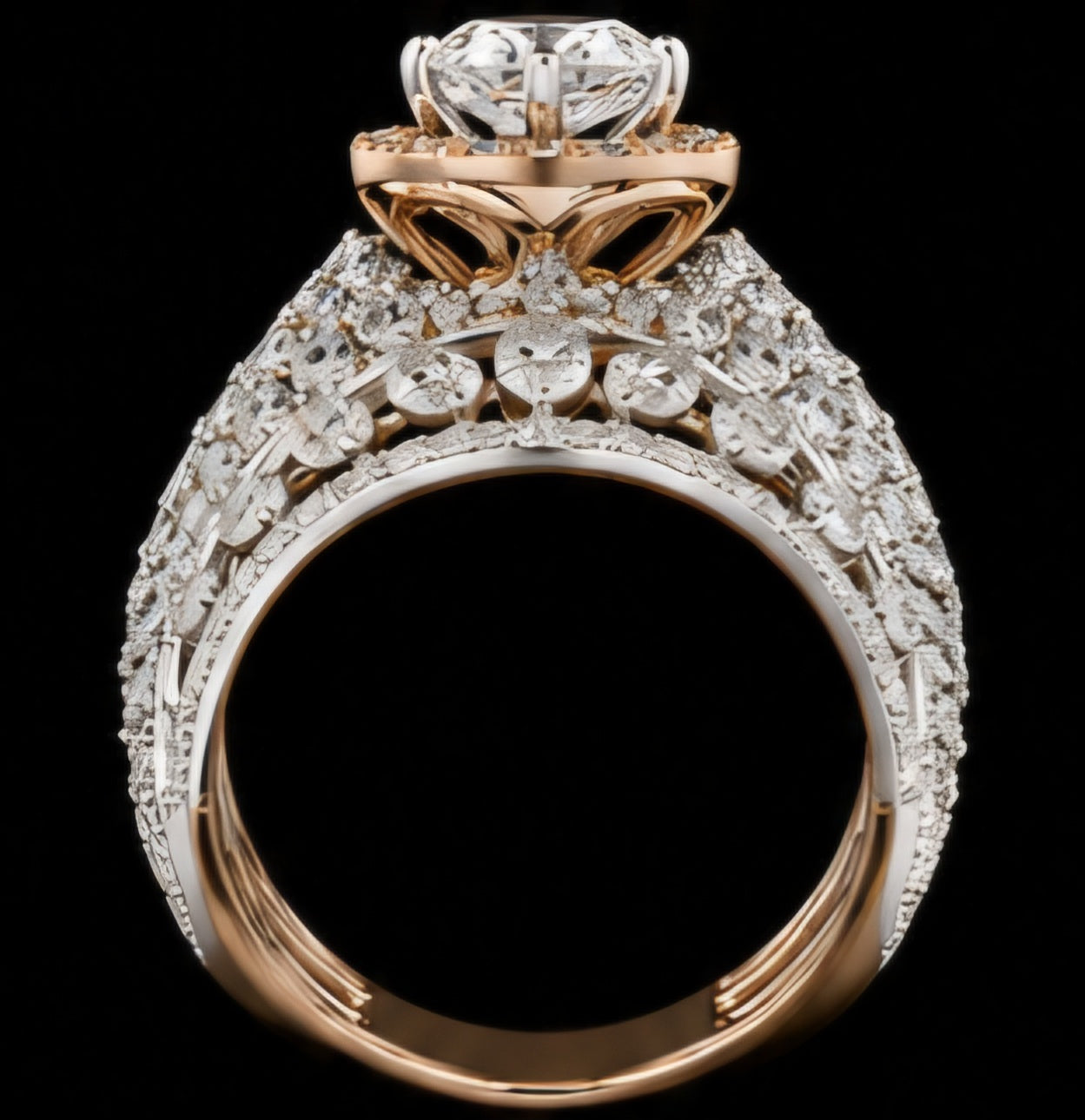 Royal Halo Crown Diamond Ring