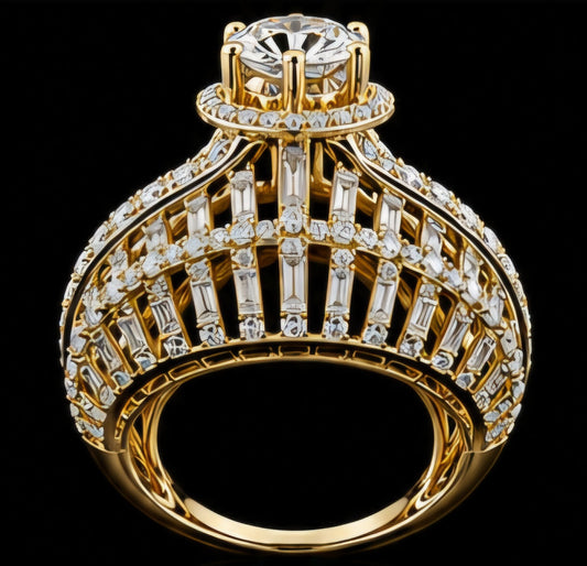 Royal Baguette Crown Diamond Ring