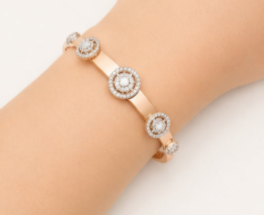 Celestial Halo Diamond Bangle