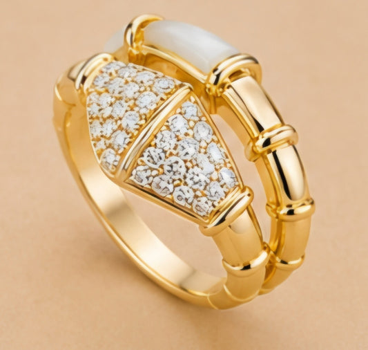 Ivory Luxe Bamboo Ring