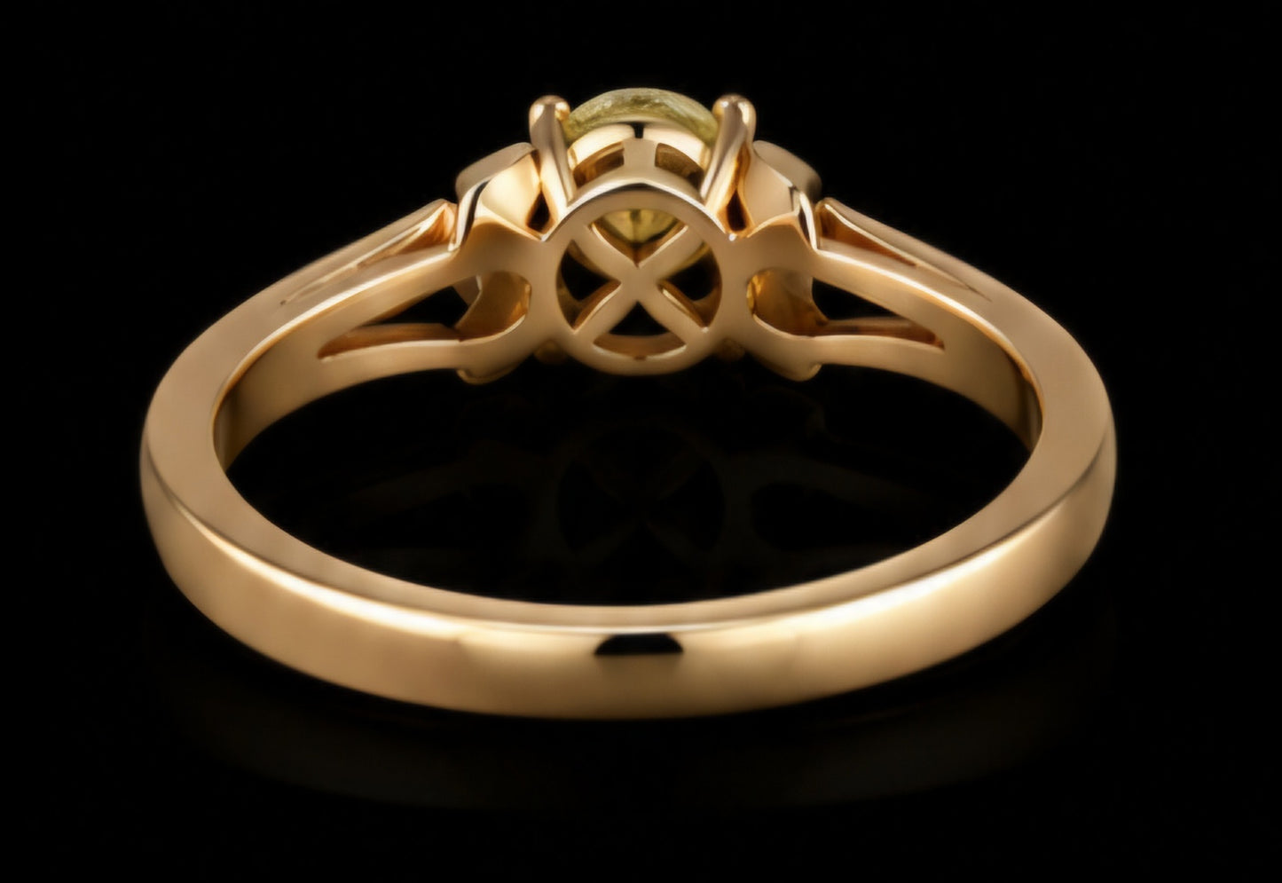 Golden Citrine Solitaire Ring