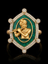 Divine Bal Gopal Emerald Halo Ring