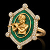 Divine Bal Gopal Emerald Halo Ring