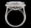 Trillion Halo Solitaire Diamond Ring
