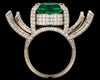 Avant-Garde Emerald Diamond Statement Ring