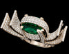 Avant-Garde Emerald Diamond Statement Ring