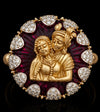 Divine Radha Krishna Ruby Halo Ring