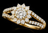 Radiant Floral Halo Diamond Ring