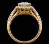 Radiant Floral Halo Diamond Ring