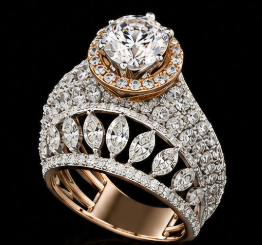Royal Halo Crown Diamond Ring