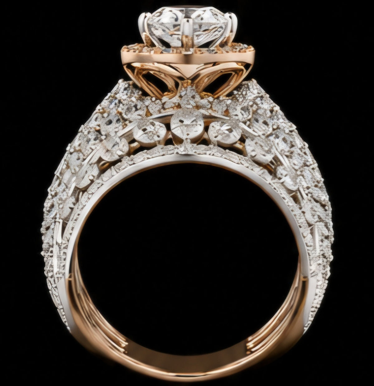 Royal Halo Crown Diamond Ring