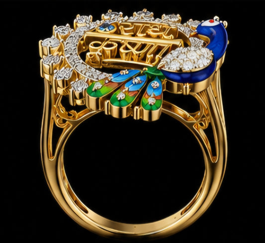 Radha Krishna Divine Name Ring