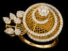 Diamond Spiral Dome Statement Ring in Yellow Gold