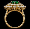Emerald Bloom Diamond Cluster Ring