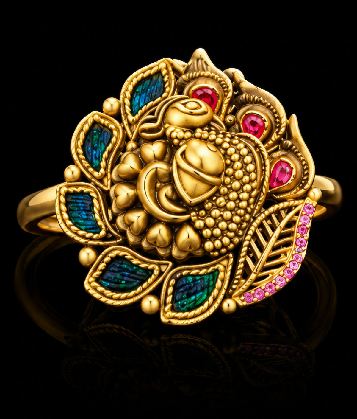 Mayura Heritage Peacock Ring