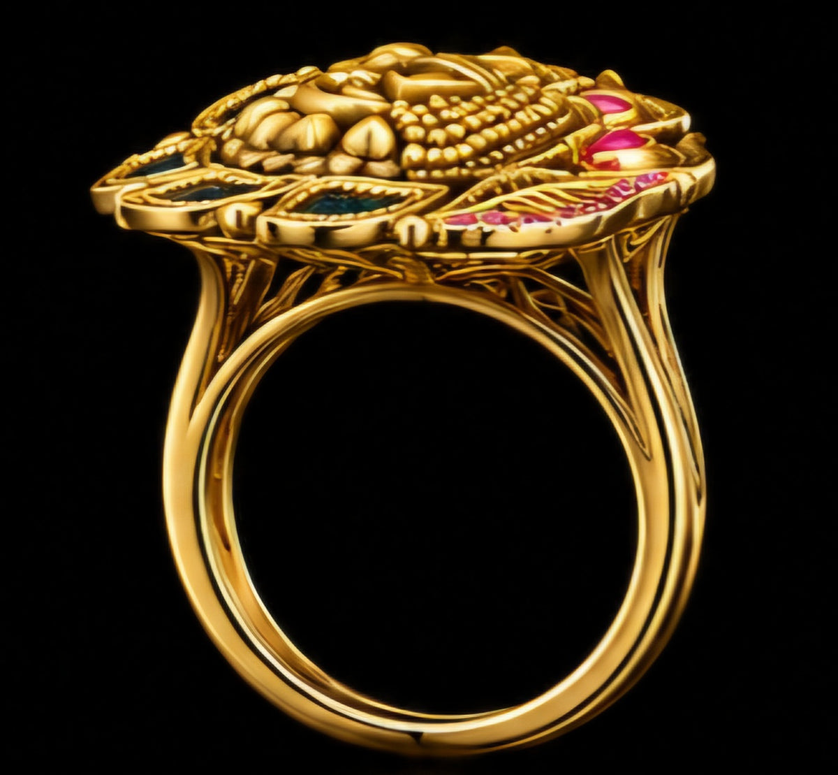 Mayura Heritage Peacock Ring
