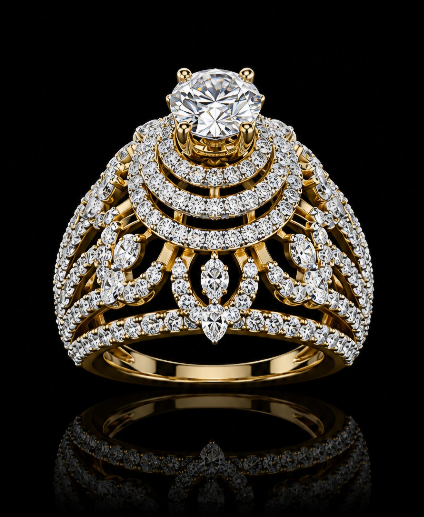 Imperial Cascade Diamond Ring