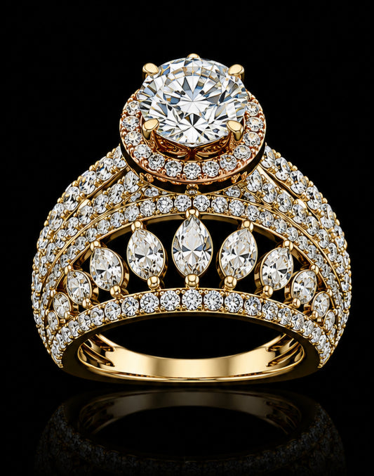 Imperial Crown Diamond Solitaire Ring