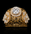 Royal Floral Solitaire Diamond Ring