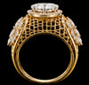 Royal Floral Solitaire Diamond Ring