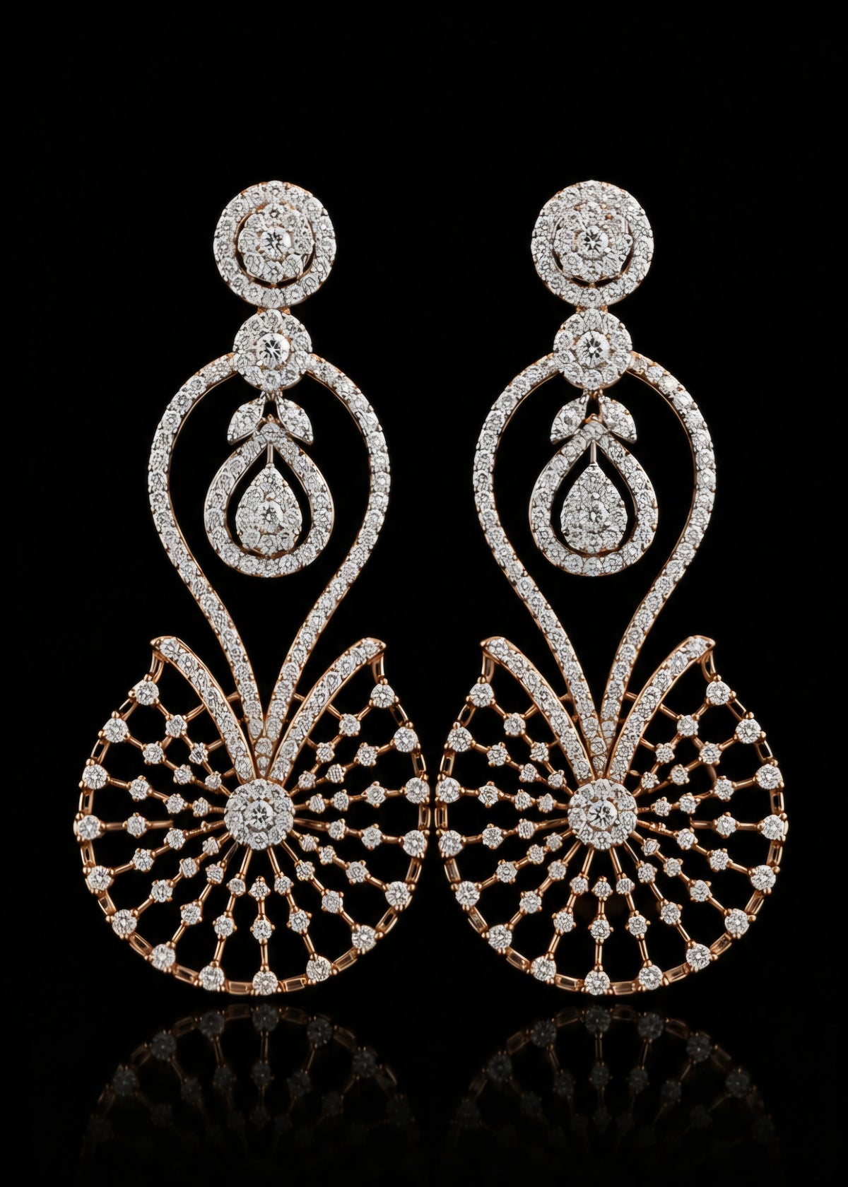 Celestia Diamond Statement Earrings