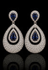 Midnight Sapphire Diamond Drop Earrings