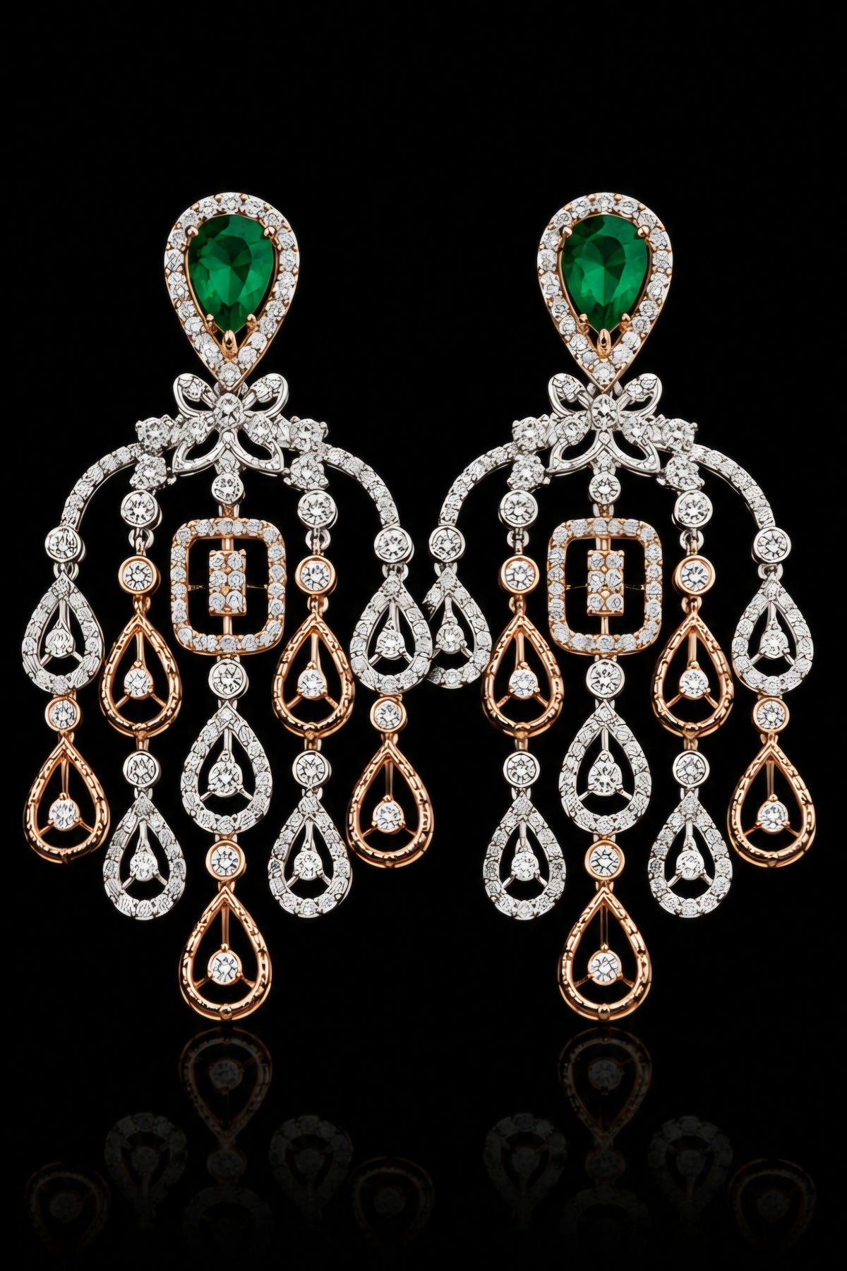 Emerald Royale Chandelier Earrings