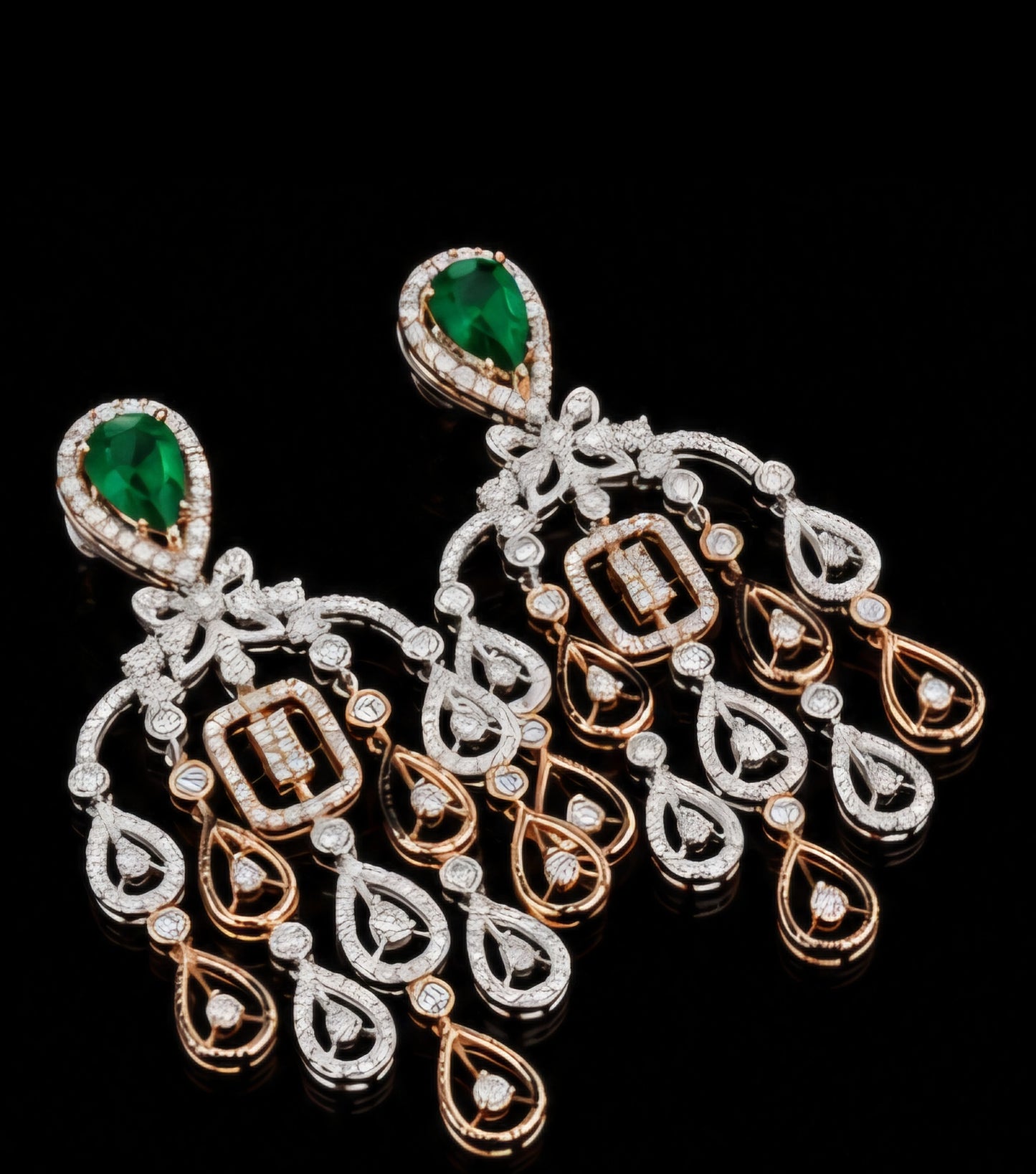 Emerald Royale Chandelier Earrings