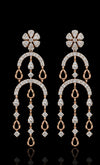 Floral Cascade Diamond Earrings