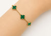 Verdant Clover Gold Bracelet