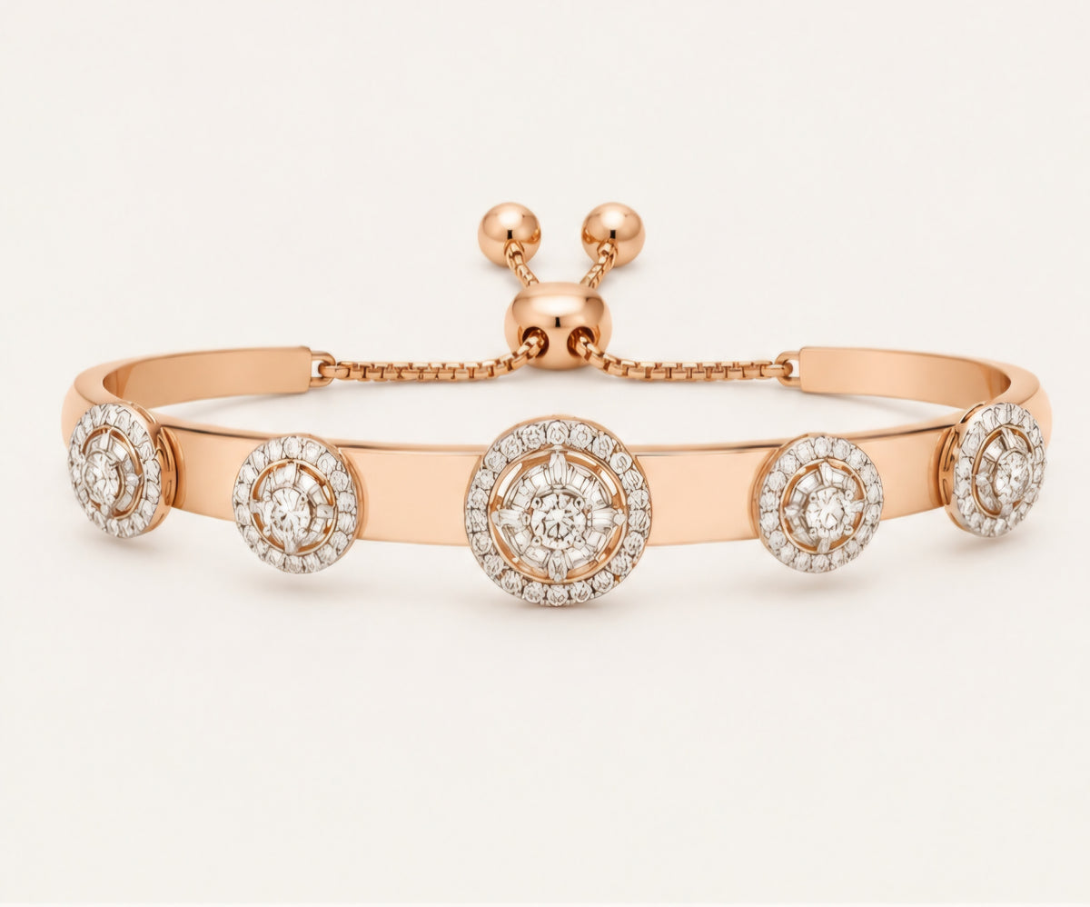 Celestial Halo Diamond Bangle