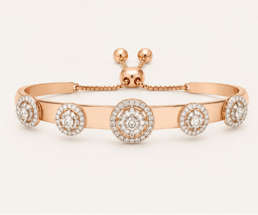 Celestial Halo Diamond Bangle