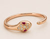 Serpentine Ruby Diamond Gold Kada