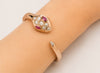 Serpentine Ruby Diamond Gold Kada