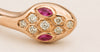 Serpentine Ruby Diamond Gold Kada
