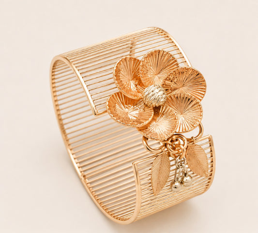 Floral Harmony Statement Cuff