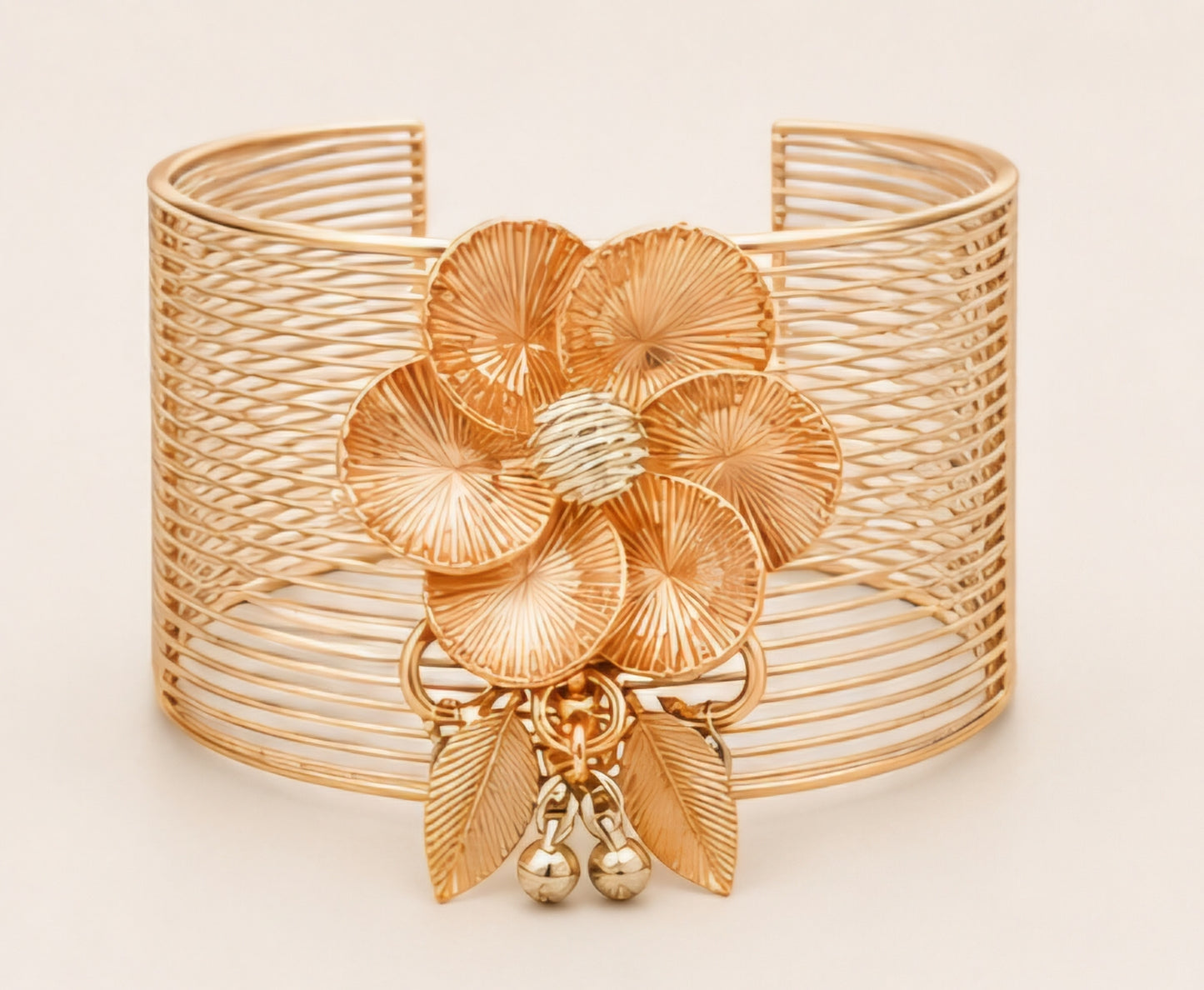 Floral Harmony Statement Cuff