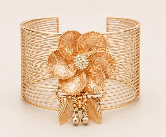 Floral Harmony Statement Cuff
