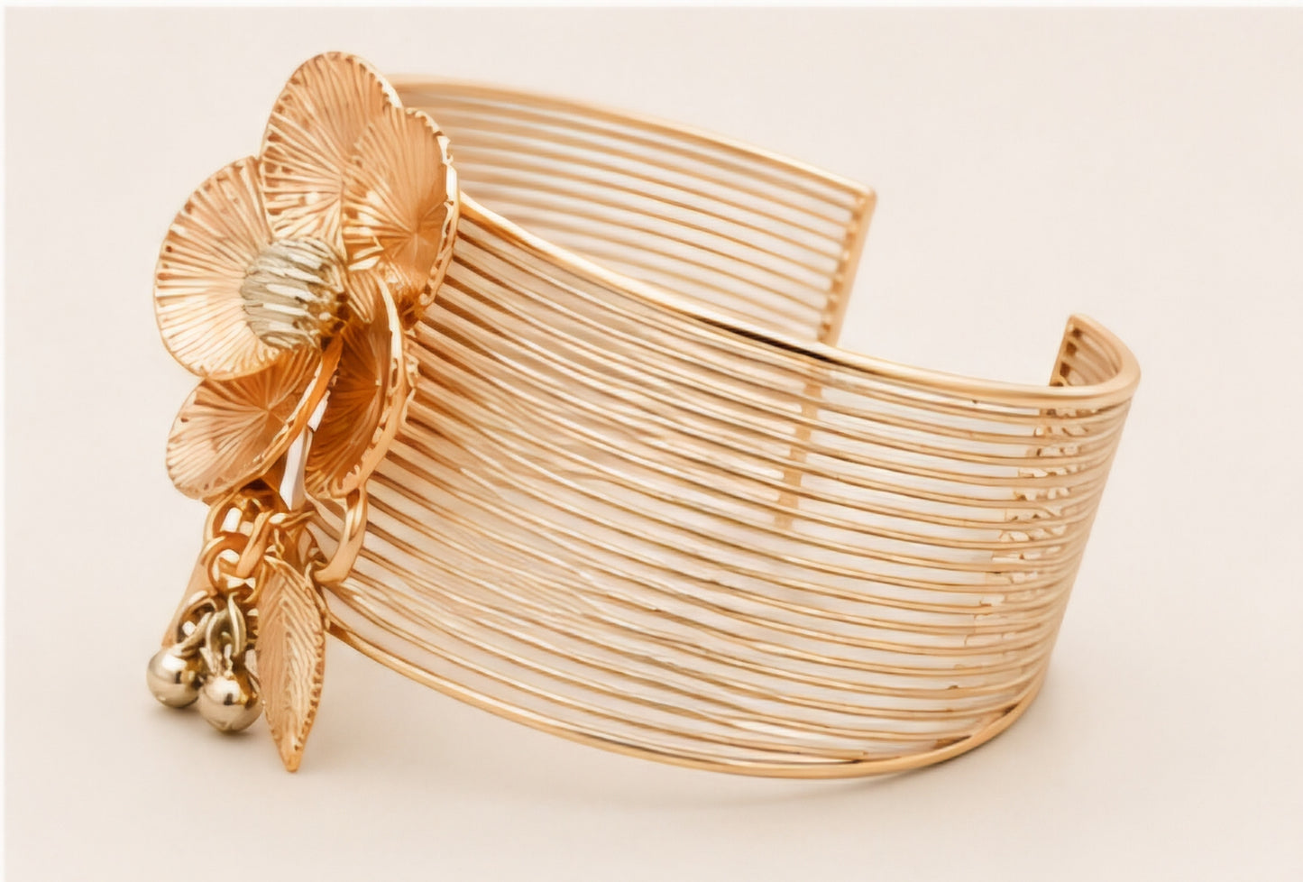 Floral Harmony Statement Cuff