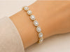 Marquise Halo Diamond Tennis Bracelet