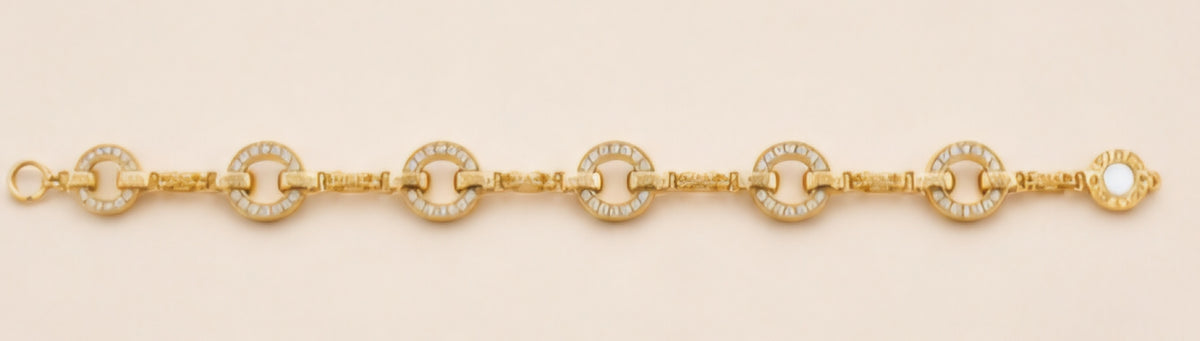 Infinity Circle Diamond Gold Bracelet