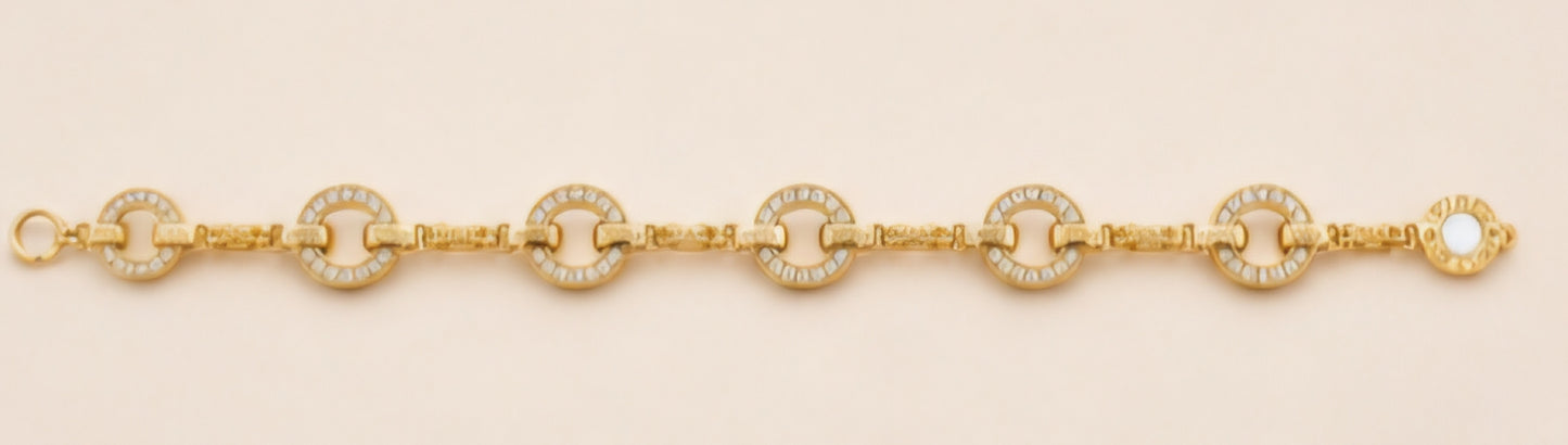 Infinity Circle Diamond Gold Bracelet