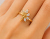 Diamond Blossom Knot Ring