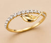 Diamond Leaf Whisper Ring