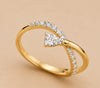 Twisted Pear Diamond Ring