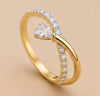 Twisted Pear Diamond Ring