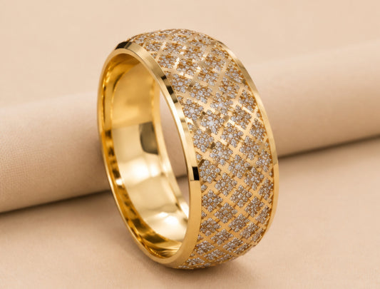 Auric Lattice Bangle