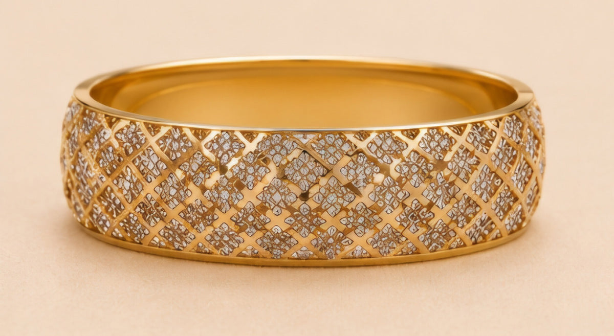 Auric Lattice Bangle