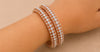 Rosé Lattice Diamond Bangles